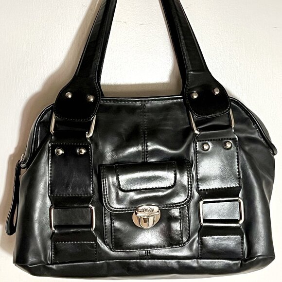 BEAUTIFUL BLACK BUCKLED BAG-ALDO - Picture 1 of 5